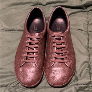 Birchbury Men's Burgundy Leather Sneakers